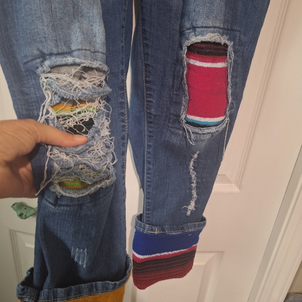 L & B blanket jeans Luck & Blessed